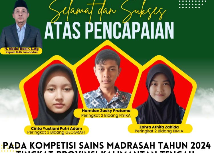 Siswa MAN Lamandau Ukir Prestasi Ajang KSM Provinsi