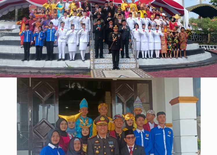 Siswa-Siswi MAN Lamandau Bertugas sebagai Petugas Upacara Peringatan Hari Sumpah Pemuda di Halaman Kantor Bupati Lamandau
