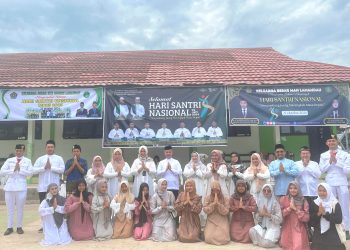 Keluarga Besar MAN Lamandau Ikuti Apel Hari Santri 2024 di MIN 1 Lamandau