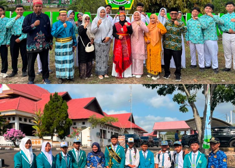 Semangat Kemerdekaan, Keluarga Besar MAN Lamandau Ikuti Upacara HUT RI ke-81 di Dua Lokasi